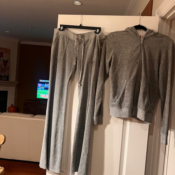 Juicy Couture Pants - Vintage Juicy Couture 2-piece hoodie and pant set - Grey